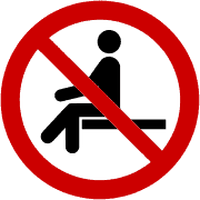 no-sitting safety symbol