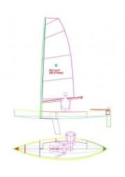 Viola Sailing Canoe Sailplan Drawing - storer boat plans