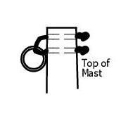 Cheap lug rig setup for halyard at top of the mast - storer boat plans