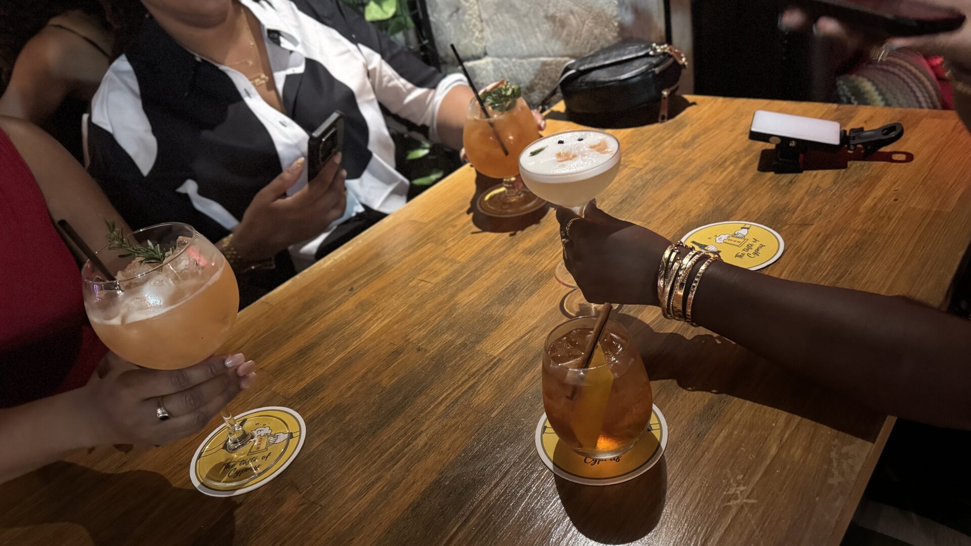 Drinks at Industry Bar in Cyprus