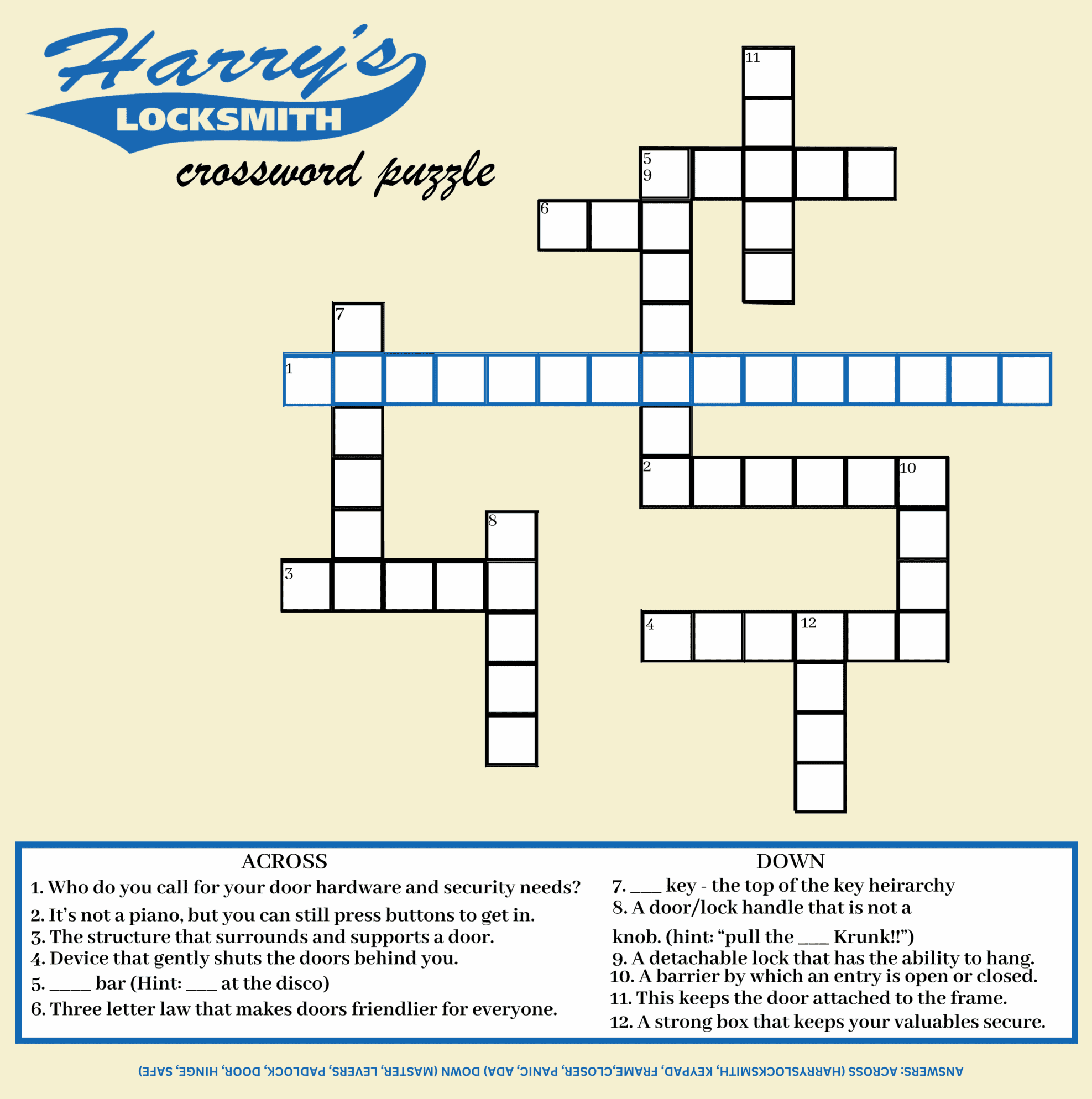 Best of Clark County 2025 - Harry's Locksmith