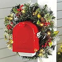 Christmas mailbox swag