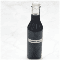Labelled browning sauce in a sauce bottle.