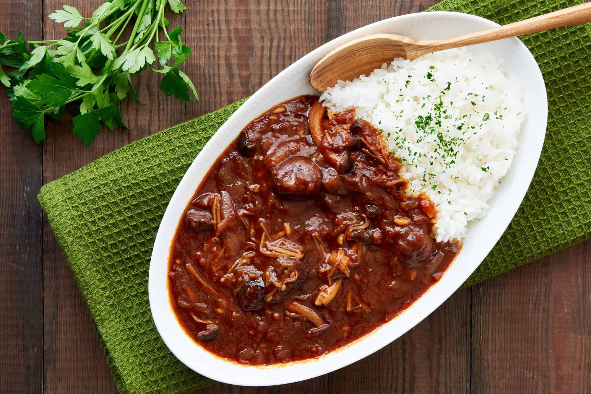 Hayashi Rice is a classic beef stew that's mildly sweet and savory, making it a family favorite in Japan.
