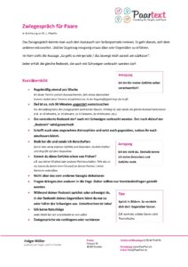 Anleitung Zwiegespräch für Paare