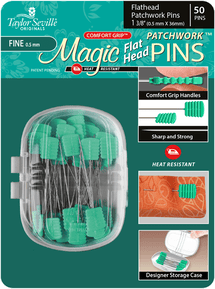 Magic Pins - Flathead Patchwork Pins - Extra Long Fine - 50 pins