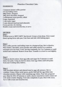 Flourless Chocolate Cake Recipe