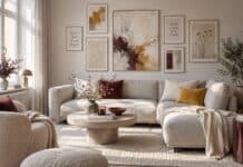 Modernes Interieur mit Bildern