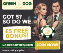 Green Dog Casino free bonus