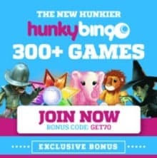 Hunky Bingo Casino free bonus