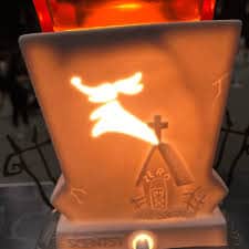 Zero, Jack's Ghost Dog appears on the Jack Skellington, Pumpkin King Scentsy Warmer