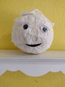 Picture of paper mache toilet paper mummy