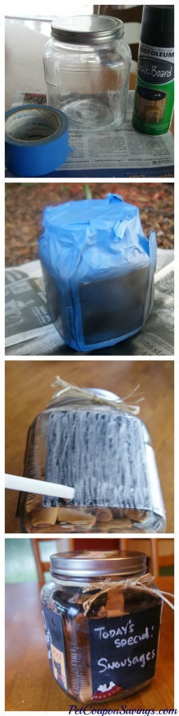 Chalkboard Dog Treat Jar Collage