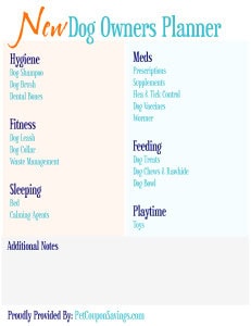 new dog owners checklist printable