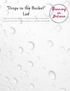 Drops in the Bucket List download printable - Well Balanced Women