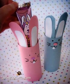 Easy Kid Craft! Easter Bunny Candy Holders by livinglocurto.com