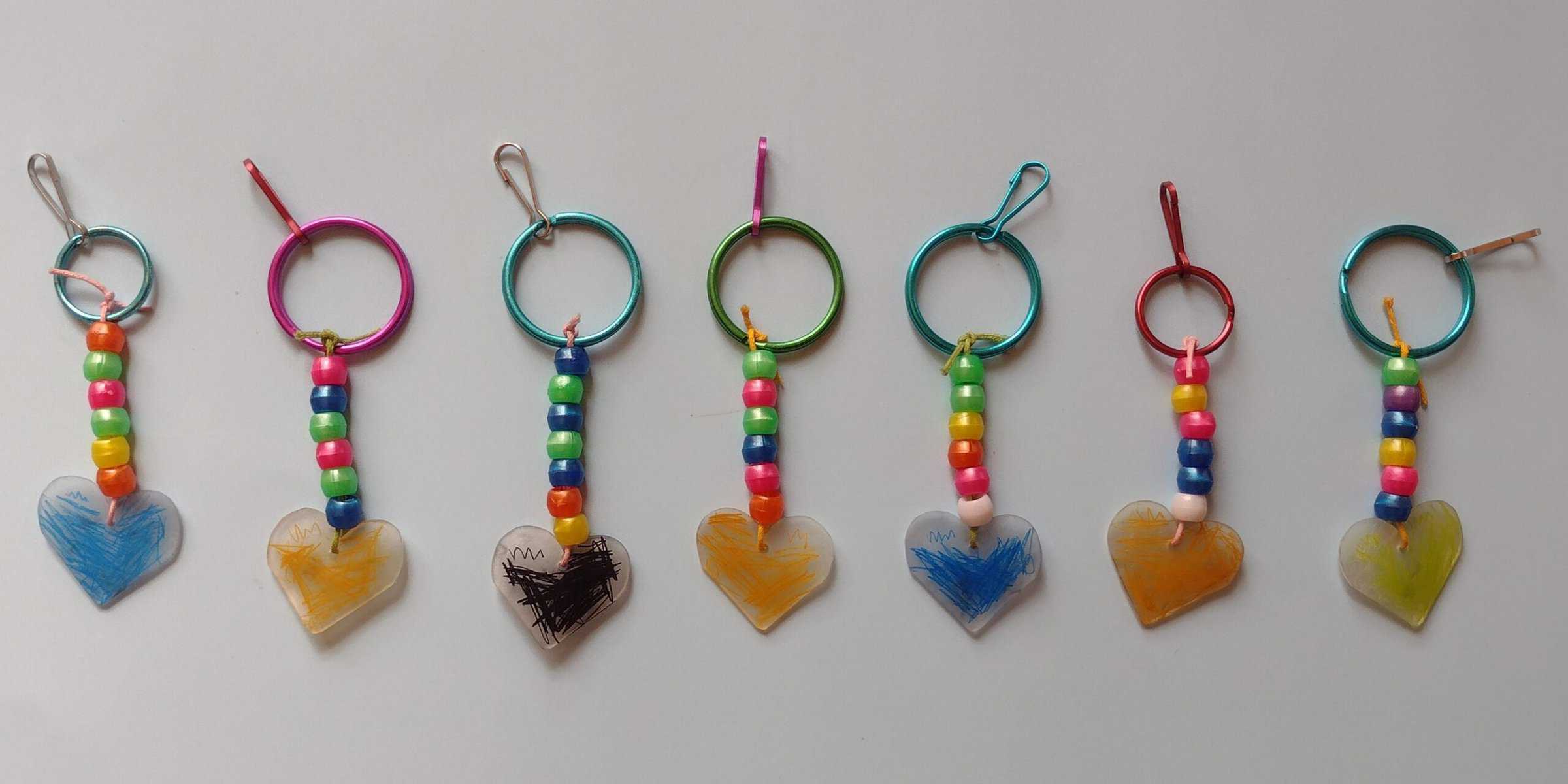 Make Beaded Shrinky Dink Keychains With Your Preschooler