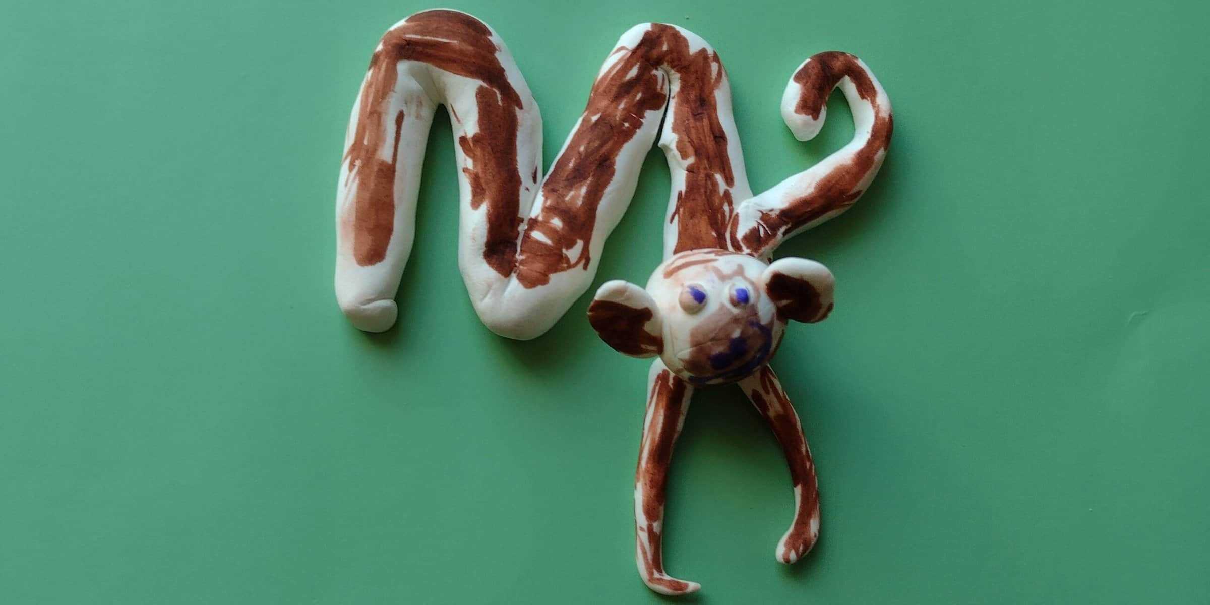 M is for Monkey Craft: Model Magic and Markers