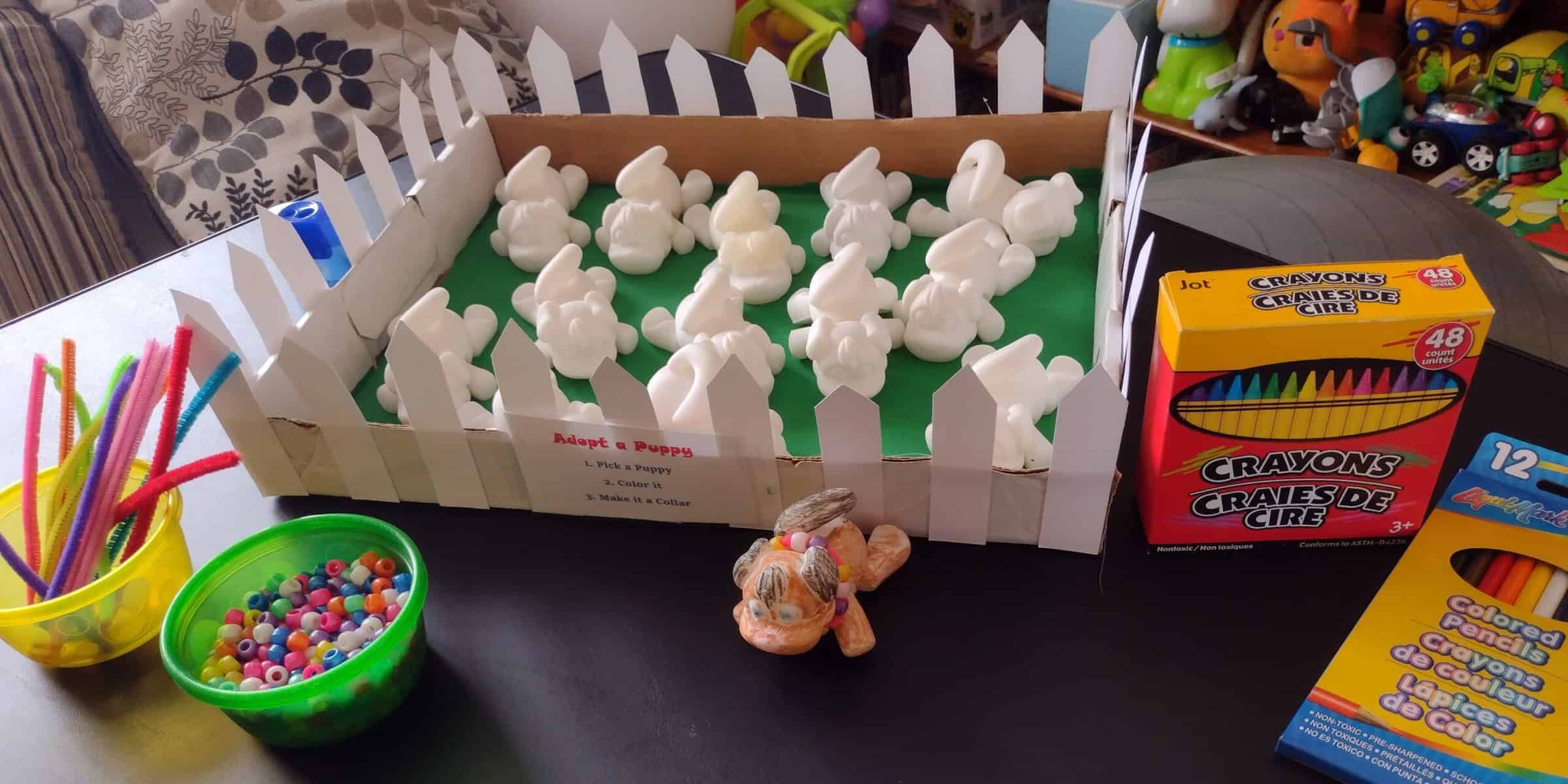 Simple Adopt a Puppy Party Activity and Favor