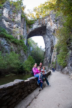 Family photo at Natural Bridge