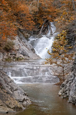 The natural bridge waterfall