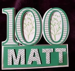 Creative ideas for Projects -Matt 100 year old Birthday Card