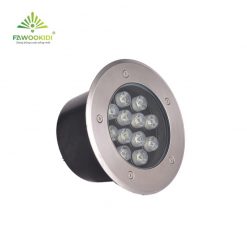 Đèn LED âm đất tròn Fawookidi FK-UG12W-T mặt nghiêng