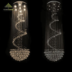 Đèn thả trần pha lê Spiral Globe PL-SG60015 Fawookidi