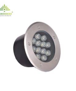Đèn LED âm đất tròn Fawookidi FK-UG12W-T mặt nghiêng