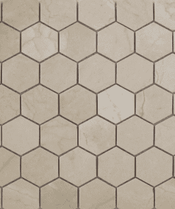 Crema Marfil polished marble 2" Hex