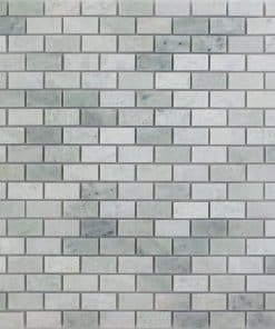 5/8x1 1/4 Ming Green Polished Marble Brick