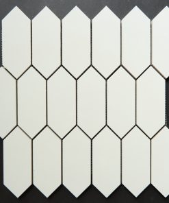Arctic White Picket mosiac matte finish