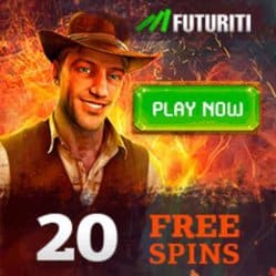 Futuriti Casino - 20 free spins and €50 no deposit bonus