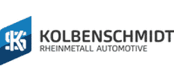 KOLBENSCHMIDT Logo s názvom spoločnosti a textom Rheinmetall Automotive