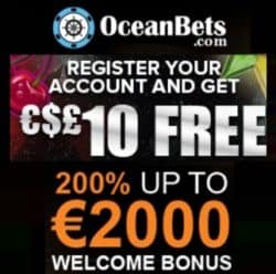 OceanBets Casino free bonus code