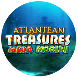 Atlantean Treasures Mega Moolah logo banner 250x250