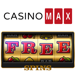 Free spins jackpot icon with casino symbols and vibrant colors.