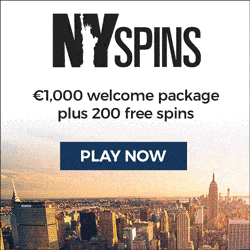 NYspins Casino Review €1,000 deposit bonus + 200 free spins NDB