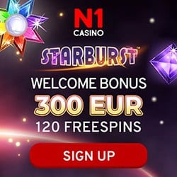 120 free spins and €300 welcome bonus 