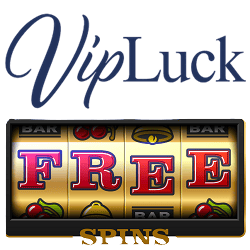 VIPLuck Casino free spins bonuses banner 250x250