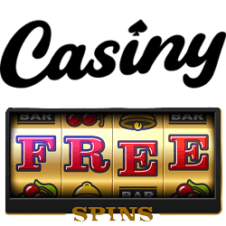 Casiny Casino free spins promo banner 250x250