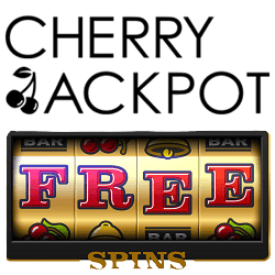 Cherry Jackpot Casino free spins bonus banner 250x250