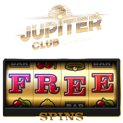 Jupiter Club Casino free spins bonus code banner