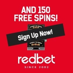Redbet Casino | 150 free spins & €300 free bonus | review