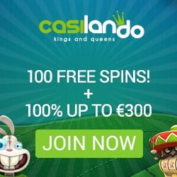Casilando Casino €300 gratis and 100 free spins - no deposit bonus