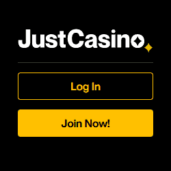Just Casino login banner