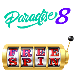Paradise 8 Casino free spins no deposit banner 250x250