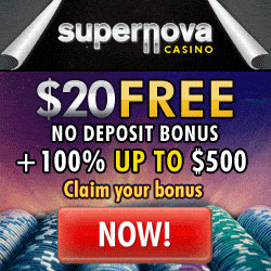 Supernova Casino $20 FREE no deposit bonus - USA welcome