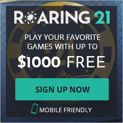 $1000 free bonus at Roaring 21 