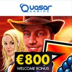 Quasar Gaming Casino Review 800€ free welcome bonus